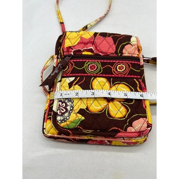 Vera Bradley Mini Hipster Floral Quilt Crossbody Purse in Buttercup Coral Print - Picture 5 of 6